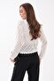 Women's Pompom Patterned Button Closure Knitted Cardigan 265208 - - 5