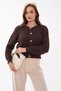 Women's Thessaloniki Knitted Baby Collar Button Closure Knitwear Cardigan 265217 - - 4