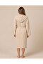 Beige Hooded Bathrobe Medium 110cm - 3