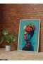 Neon Frida Kahlo One Piece Wooden Framed Painting