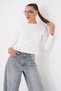 Women's Crew Neck Skirt and Green Long Sleeve Blouse 265196 - - 4