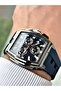 Functional Navy Blue 5 Atm 24 Months Warranty Steel Case Silicone Band Men's Wristwatch 1279Rms - 2