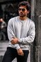 3 Pieces Men's 100% Cotton Regular Fit Basic Sweatshirt - 4