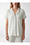 Esvab • Modern & Distinctive Shirt Roba Collar Striped Women's Pajama Set