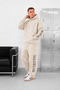 Unisex Women's and Men's Oversized 3-Yarn Hooded Sweatshirt and Baggy Sweatpants with Printed Sleeves and Legs - 5