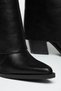 Women's Western Cowboy Boots Pointed Toe Flat Design Thick Heeled Vegan Faux Leather - 6