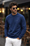 Men's Indigo Basic Crew Neck Relaxed Sweatshirt - 5