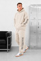 Unisex Women's and Men's Oversized 3-Yarn Hooded Sweatshirt and Baggy Sweatpants with Printed Sleeves and Legs - 3