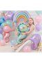 Mermaid Concept Balloon Set for 8 Years Old - 14 Piece Extra Large Size Seahorse Whale and Rainbow Foil Balloon Set Birthday Party Decoration Set - 2