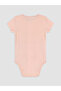 Ecru Baby Girl Short Sleeve Snap Fastener Bodysuit 2-Pack - 5