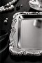 4-Piece Nova Silver Stainless Steel Silver Frame Coffee Presentation Tray Baton 33X17 cm - 3