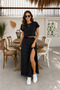 Giy Çık Elegance |   Women's Viscose Crop Blouse and Slit Long Skirt Two-Piece Set - 4