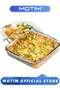 Baking Tray Glass 2PCS Set with 1.1L (Small Size) & 1.8L (Medium Size) Square Baking Pan Glass Baking Dish Baking Set for Gift Baking
