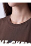 Xside Brown Printed 100% Cotton Women's T-Shirt - 3