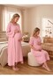 New Season Powder Muslin Fabric Buttoned Breastfeeding Compatible Design Short Sleeve 100% Cotton Maternity Nightgown Set of 2