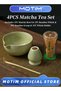 Matcha Tea Set Matcha Whisk and Bowl Matcha Scoop Matcha Whisk Stand (Chasen Holder) 4pc Perfect Matcha Kit for Matcha Tea Ceremony