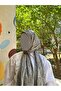 Hijab Cotton Soft Textured New Big Loop Pattern Jacquard Shawl Gray - 5