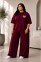 Women's Plus Size Heart Print 2-Piece Tracksuit Set Oversized T-Shirt Loose Fit Comfortable Fit L XL 2XL 3XL 4XL 5XL 6XL 7XL 8XL - 2