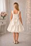 Girl's Elegant Square Collar Detailed Balloon Dress - 2