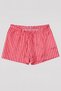 Women's Striped Satin Look Colorful Pajama Shorts - 2