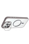 iPhone 14 Pro Max Case with Camera Stand, Magsafe Supported, Transparent Back, Silicone Marçev - 3