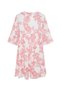 Paisley Patterned V-Neck Tie-Detail Pink and White Women's Mini Dress – Lavinia - 6