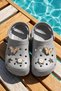 Girl's Top Sticker Detail Sabo Sandals Slippers 0129 Gray