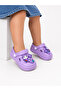 Girl's Lilac Figured Closed-Toe Slippers - 3