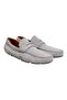 Gray Color Laceless Genuine Leather Men's Shoes