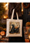 Halloween, Halloween Themed, Raw Cloth Bag, Sublimation Printing, Shoulder Bag, Shopping Bag - 2