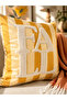 Punch Embroidered Throw Pillow Cover - 43*43 cm - Striped Yellow Fall - Pnk001 - 2