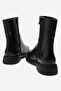 Zarolin Women's Genuine Leather Zippered Boots Black Flotter Leather - 3