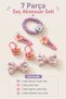 Girl's Hair Clip 7-Piece Hair Accessory Set Bow Snap Rubber Clip School Daily Use - 2