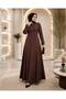 Women's Stone and Leather Detailed Stylish Dress with Elastic Sleeves - 2