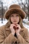 Women's Winter Plush Fur Luxury Bucket Beanie Hat