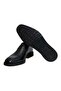Black Color Laceless Genuine Leather Men's Shoes - 3