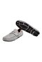 Gray Color Laceless Genuine Leather Men's Shoes - 3