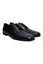Black Color Lace-Up Genuine Leather Men's Shoes
