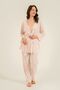 Women's Long Sleeve Dressing Gown and Lace Bralette Modal Pajama Set (with Socks as a Gift) - 5