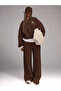 Unisex Women's and Men's Chest Printed Oversize 3 Thread Hooded Sweatshirt and Baggy Sweatpants