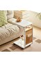 طاولة جانبية بعجلات دوارة من وينسويا، طاولات جانبية صغيرة للوجبات الخفيفة والقهوة، عربة دوارة من 3 ط