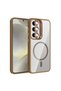 Galaxy S24 Case with Camera Stand, Magsafe Compatible, Transparent Back, Silicone Marçev