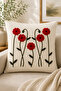 2 Piece Punch Cushion Cover 43X43 cm – Decorative Embroidered Cushion Set - 2