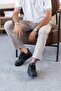 Kb-N2 Kuback Black Leather Black Sole Casual Men's Shoes - 3