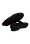Black Color Laceless Genuine Velvet Men's Shoes - 2