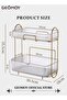 2-Tier Bathroom Organizer Countertop Basket with Sliding Tray Cosmetic Display Cases Kitchen Counter Organizers Spice Rack - 8