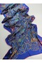 Luxury Voile Silk Shawl Foulard Palace Pattern 70 X 180 cm - 4