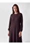Ruffled Crew Neck A-Line Dress (W6)