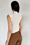 Women's Shoulder Padded Double Breasted Collar Blouse - 3