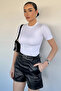 Women's Crew Neck Stone Embroidered Lycra Blouse - 2